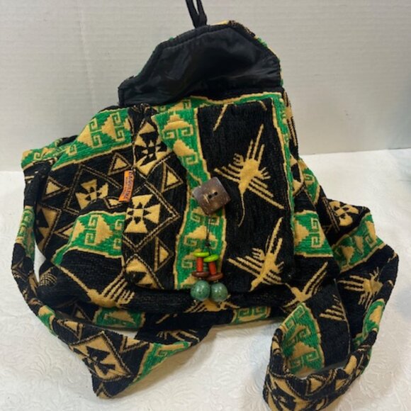 Original Daquilema Geometric Sling Travel Hobo Tote Shoulder Bag Ecuador - Picture 8 of 15